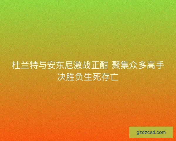 杜兰特与安东尼激战正酣 聚集众多高手决胜负生死存亡 杜兰特与安东尼激战正酣 聚集众多高手决胜负生死存亡